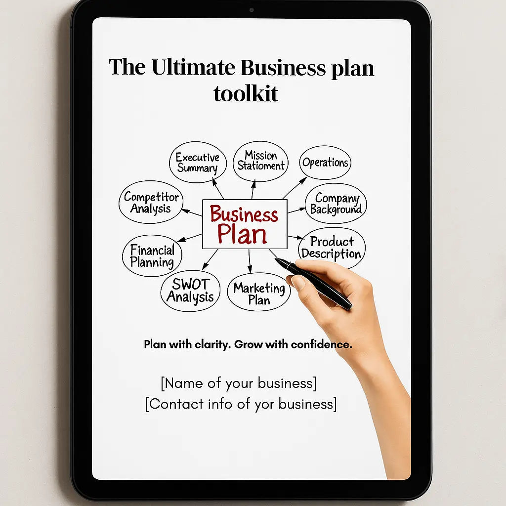 The Ultimate Business Plan Toolkit – Fully Editable Canva Template (Digital Download) - Oceanslashery